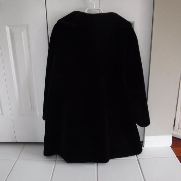 Vintage Faux Fur Black Swagger Coat 1967 - Picture 3 of 3